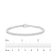 Thumbnail Image 3 of 3-1/2 CT. T.W. Princess-Cut and Round Diamond Chevron Link Line Bracelet in 10K White Gold