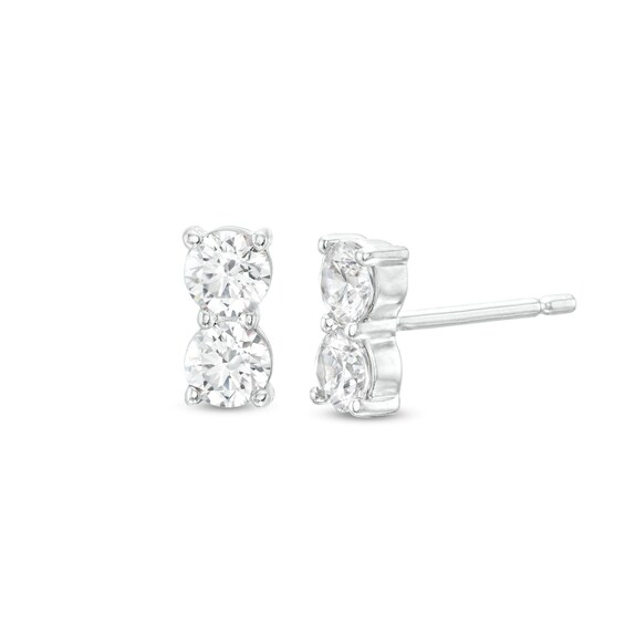 1 CT. T.w. Diamond Duo Stud Earrings in 10K White Gold