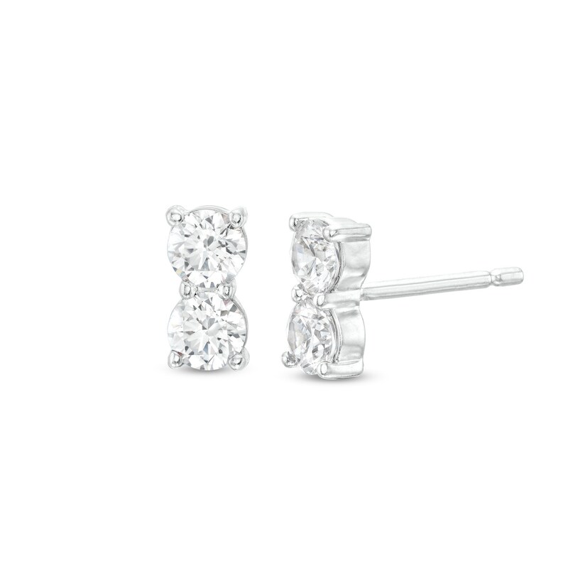 Main Image 1 of 1 CT. T.W. Diamond Duo Stud Earrings in 10K White Gold