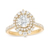 Thumbnail Image 0 of Kleinfeld® x Zales 2 CT. T.W. Certified Lab-Created Diamond Double Frame Engagement Ring in 18K Gold (F/VS2)