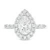 Thumbnail Image 4 of Kleinfeld® x Zales 2-1/2 CT. T.W. Certified Pear-Shaped Lab-Grown Diamond Frame Engagement Ring in Platinum (F/VS2)