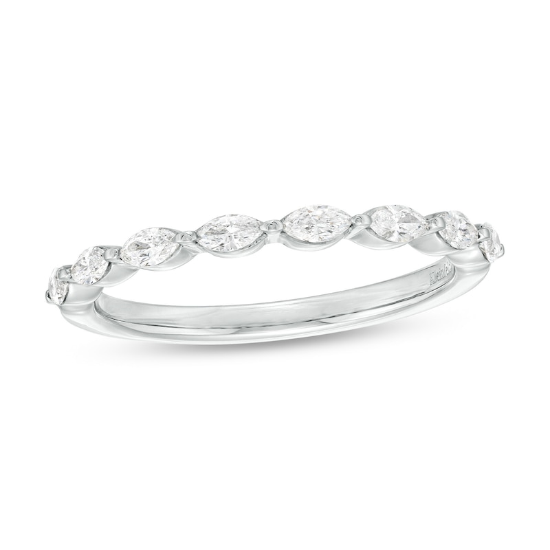 Main Image 1 of Kleinfeld® x Zales 1/2 CT. T.W. Certified Marquise Lab-Grown Diamond Eight Stone Anniversary Band in Platinum (F/VS2)