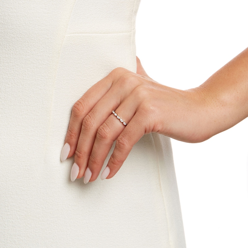 Main Image 2 of Kleinfeld® x Zales 1/2 CT. T.W. Certified Marquise Lab-Grown Diamond Eight Stone Anniversary Band in Platinum (F/VS2)