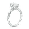 Thumbnail Image 3 of Kleinfeld® x Zales 2-1/5 CT. T.W. Certified Oval Lab-Grown Diamond Scallop Shank Engagement Ring in Platinum (F/VS2)