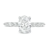 Thumbnail Image 4 of Kleinfeld® x Zales 2-1/5 CT. T.W. Certified Oval Lab-Grown Diamond Scallop Shank Engagement Ring in Platinum (F/VS2)