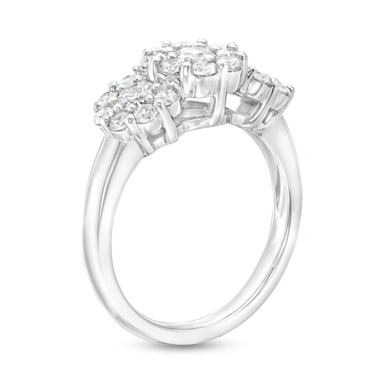 1-1/3 CT. T.w. Certified Lab-Grown Multi-Diamond Trio Ring in 14K White Gold (F/Si2)