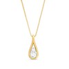 Thumbnail Image 1 of 1/4 CT. T.W. Certified Pear-Shaped Lab-Grown Multi-Diamond Teardrop Pendant in 14K Gold (F/SI2)
