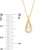Thumbnail Image 3 of 1/4 CT. T.W. Certified Pear-Shaped Lab-Grown Multi-Diamond Teardrop Pendant in 14K Gold (F/SI2)