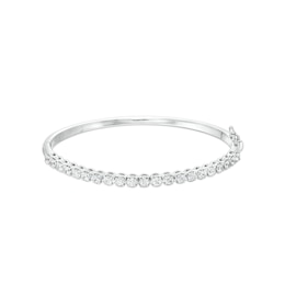 2 CT. T.W. Certified Lab-Created Diamond Bangle in 14K White Gold (F/SI2) – 7.25&quot;