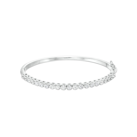 2 CT. T.w. Certified Lab-Grown Diamond Bangle in 14K White Gold (F/Si2) â 7.25"