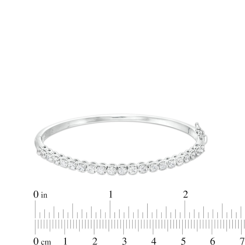 2 CT. T.W. Certified Lab-Created Diamond Bangle in 14K White Gold (F/SI2) – 7.25"