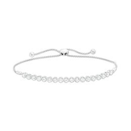 1-1/2 CT. T.W. Certified Lab-Created Diamond Bolo Bracelet in 14K White Gold (F/SI2) - 9.5&quot;