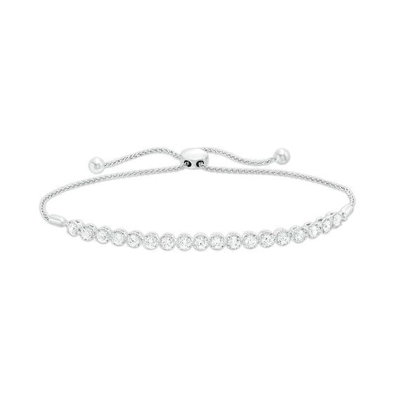 1-1/2 CT. T.w. Certified Lab-Grown Diamond Bolo Bracelet in 14K White Gold (F/Si2) - 9.5"