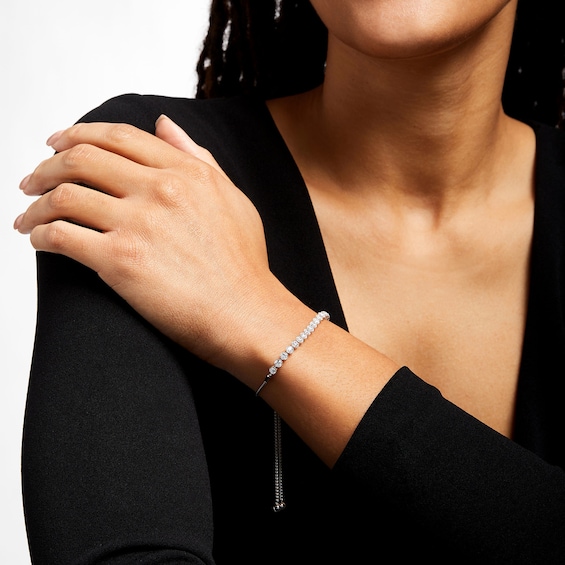 1-1/2 CT. T.w. Certified Lab-Grown Diamond Bolo Bracelet in 14K White Gold (F/Si2) - 9.5"