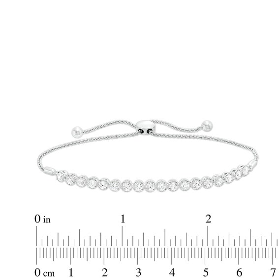 1-1/2 CT. T.w. Certified Lab-Grown Diamond Bolo Bracelet in 14K White Gold (F/Si2) - 9.5"