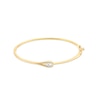 Thumbnail Image 0 of 1/4 CT. T.W. Certified Pear-Shaped Lab-Created Multi-Diamond Sideways Bangle in 14K Gold (F/SI2) - 7.25"