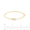 Thumbnail Image 2 of 1/4 CT. T.W. Certified Pear-Shaped Lab-Created Multi-Diamond Sideways Bangle in 14K Gold (F/SI2) - 7.25"