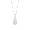 Thumbnail Image 0 of 3/8 CT. T.W. Certified Pear-Shaped Lab-Created Multi-Diamond Teardrop Pendant in 14K White Gold (F/SI2)