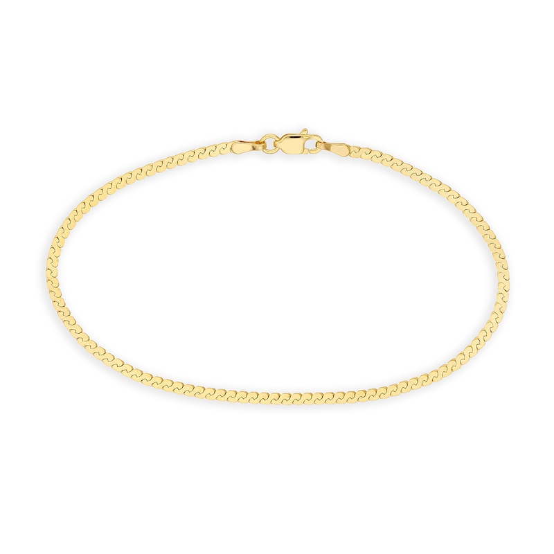 Main Image 1 of 2.07mm Serpentine Chain Bracelet in Solid 14K Gold - 7.5"