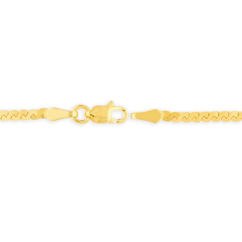Main Image 3 of 2.07mm Serpentine Chain Bracelet in Solid 14K Gold - 7.5"