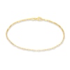 Thumbnail Image 0 of 1.85mm Diamond-Cut Flat Link Chain Bracelet in Solid 14K Gold - 7.5"