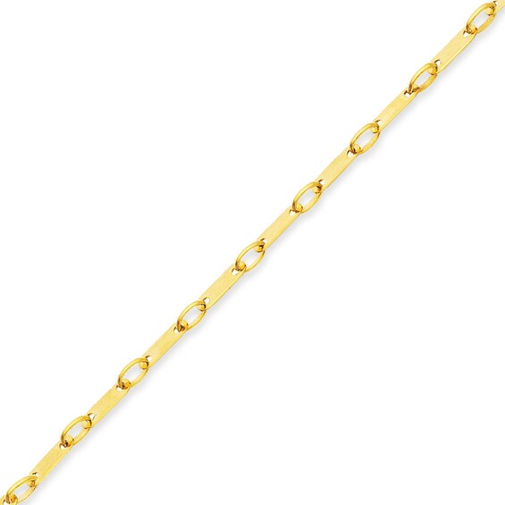 1.85mm Diamond-Cut Flat Link Chain Bracelet in Solid 14K Gold - 7.5"