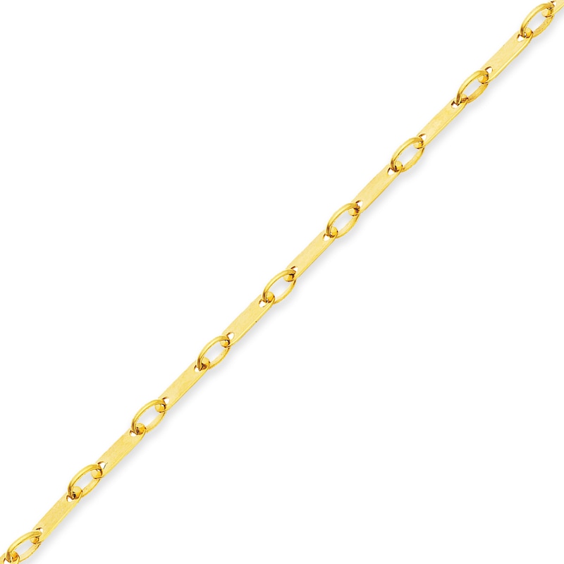 Main Image 2 of 1.85mm Diamond-Cut Flat Link Chain Bracelet in Solid 14K Gold - 7.5"