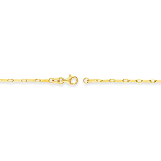 1.85mm Diamond-Cut Flat Link Chain Bracelet in Solid 14K Gold - 7.5"