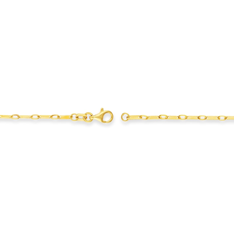 1.85mm Diamond-Cut Flat Link Chain Bracelet in Solid 14K Gold - 7.5"