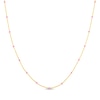 Thumbnail Image 0 of Pink Enamel Bead Station Necklace in 14K Gold