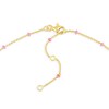 Thumbnail Image 2 of Pink Enamel Bead Station Necklace in 14K Gold