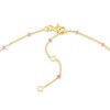 Thumbnail Image 1 of Pink Enamel Bead Station Necklace in 14K Gold