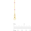 Thumbnail Image 3 of Pink Enamel Bead Station Necklace in 14K Gold