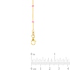 Thumbnail Image 2 of Pink Enamel Bead Station Necklace in 14K Gold