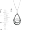 Thumbnail Image 3 of 1/3 CT. T.W. Black and White Diamond Teardrop Swirl Pendant in Sterling Silver