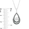 Thumbnail Image 3 of 1/3 CT. T.W. Black and White Diamond Teardrop Swirl Pendant in Sterling Silver