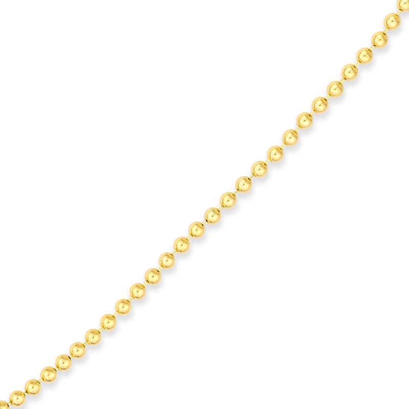 2.0mm Bead Chain Bracelet in Solid 14K Gold - 7.5"