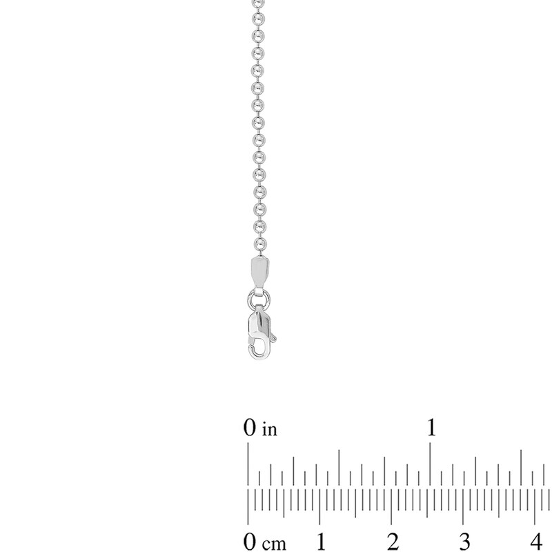 Main Image 3 of 2.0mm Bead Chain Necklace in Solid 14K White Gold