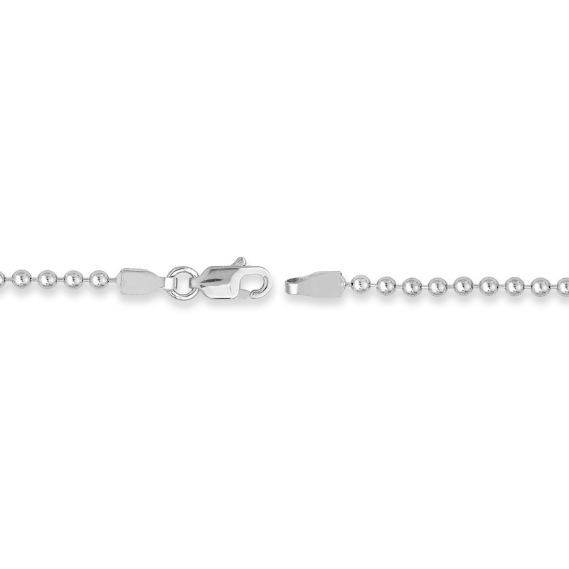 Main Image 3 of 2.0mm Bead Chain Bracelet in Solid 14K White Gold - 7.5"