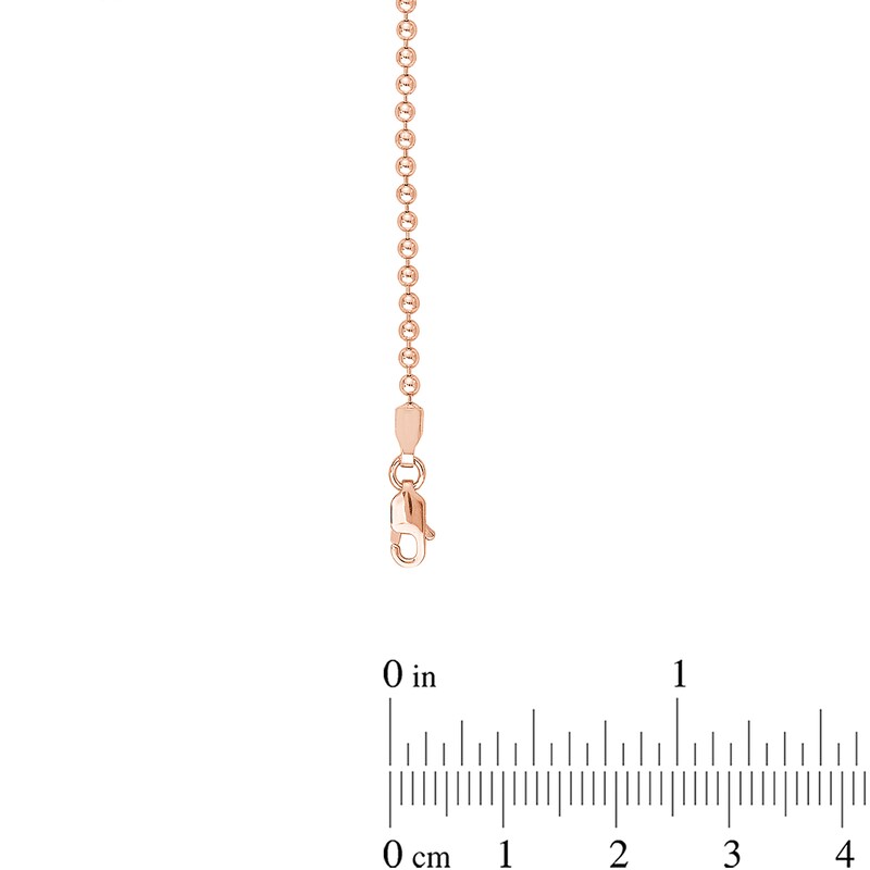 Main Image 3 of 2.0mm Bead Chain Necklace in Solid 14K Rose Gold