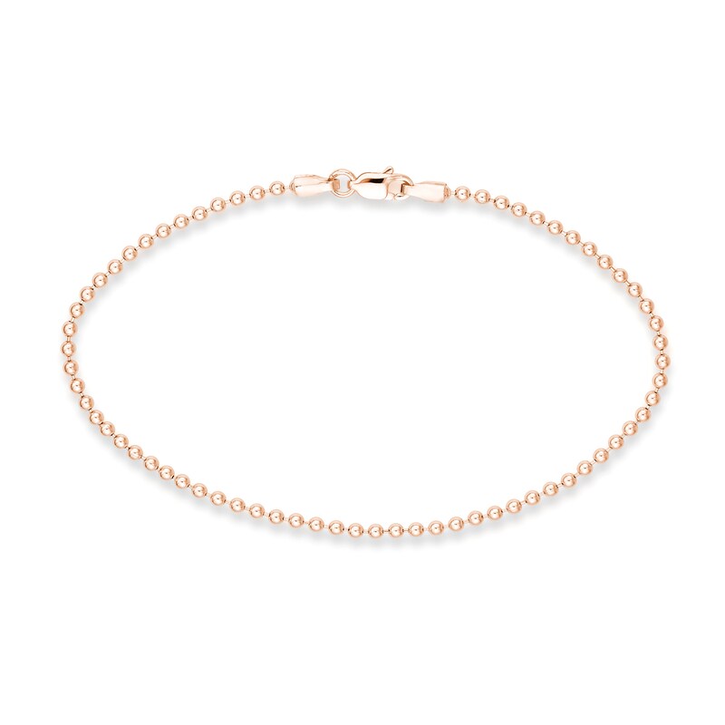 Main Image 1 of 2.0mm Bead Chain Bracelet in Solid 14K Rose Gold - 7.5"