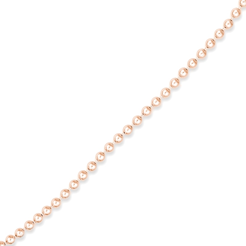 Main Image 2 of 2.0mm Bead Chain Bracelet in Solid 14K Rose Gold - 7.5"