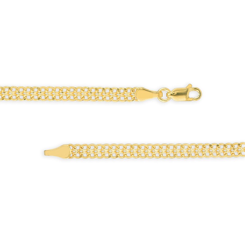 4.3mm Diamond-Cut Hollow Bismark Chain Necklace in 14K Gold
