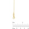Thumbnail Image 3 of Turquoise Enamel Diamond-Cut Evil Eye Bead Station Necklace in 14K Gold