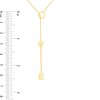Thumbnail Image 3 of Diamond-Cut &quot;LOVE&quot; Lariat-Style Necklace in 14K Gold