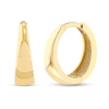12.8mm Tapered Huggie Hoop Earrings in 14K Gold