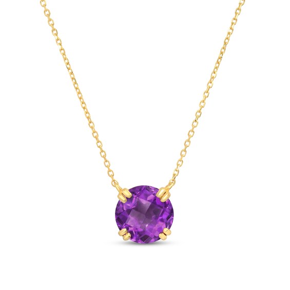 8.0mm Amethyst Necklace in 10K Gold Zales