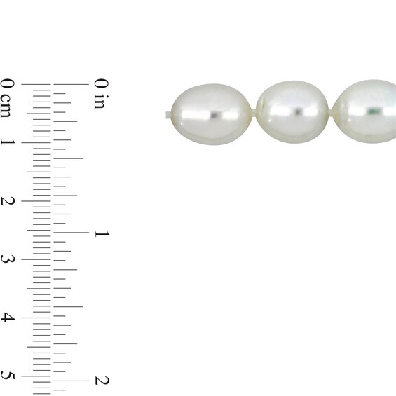 9.0-11.0mm South Sea Cultured Pearl Strand Necklace with 14K Gold Clasp