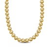 Thumbnail Image 1 of 11.0-12.0mm Golden South Sea Cultured Pearl Strand Necklace with 14K Gold Clasp