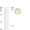 Thumbnail Image 2 of 2 CT. T.W. Diamond Flower Frame Stud Earrings in 10K Gold